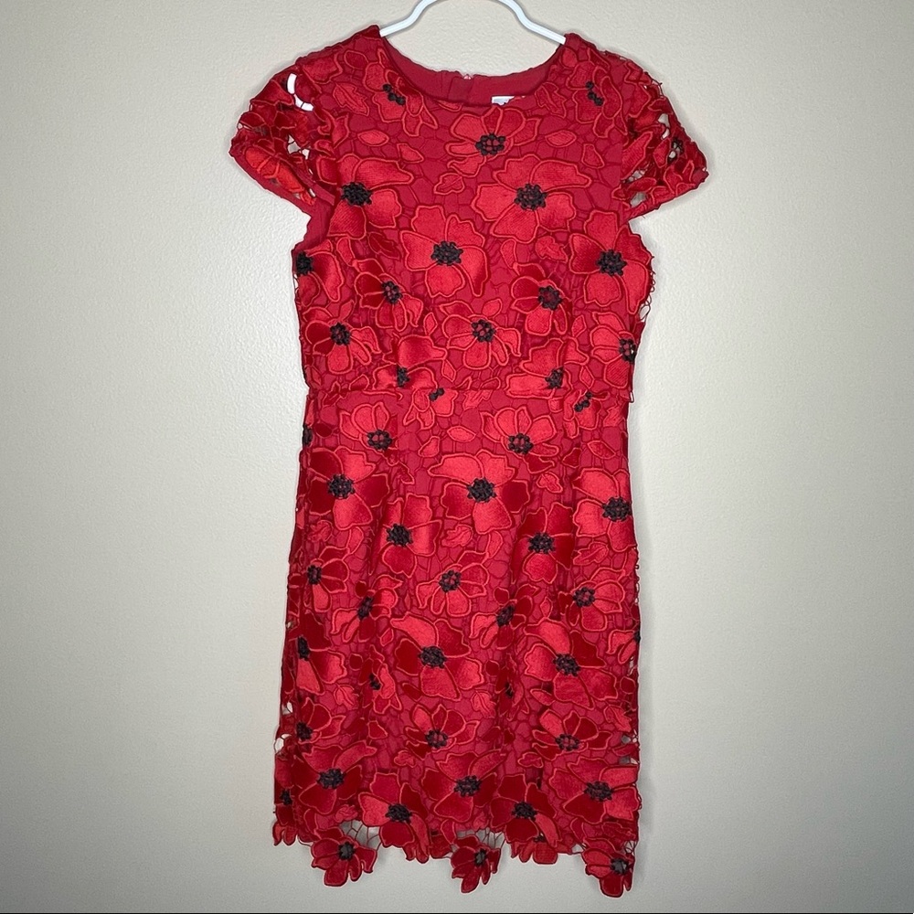 Milly Minis Girls 3D Poppy Floral Lace Dress Size 12